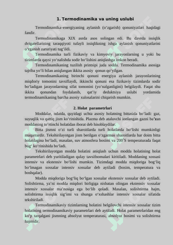 Termodinamika asoslari 2