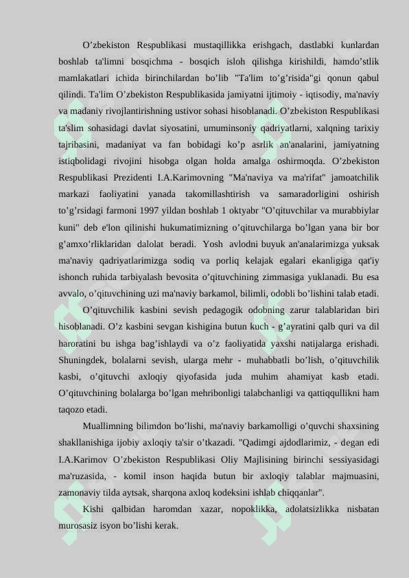 Pedagogik odob... . Pedagogning muomala 2