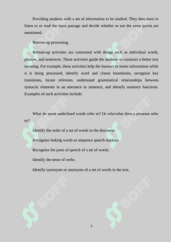 Activity design and presentation on receptive skills 5