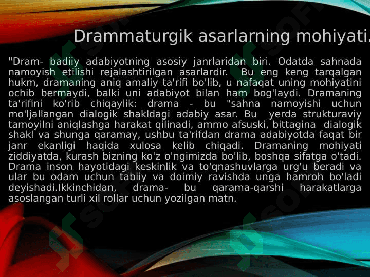 Dramaturgik janrlar 3