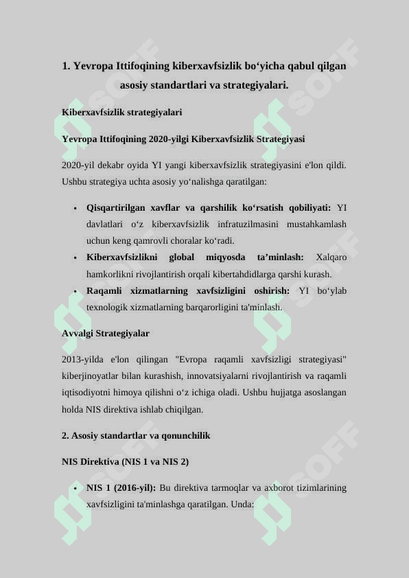 Kiberhuquq sohasiga oid yevropa standartlari. 4