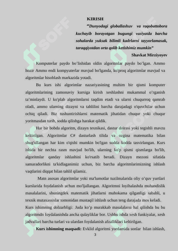 Evklid algoritmi uchun samarali algoritm 3