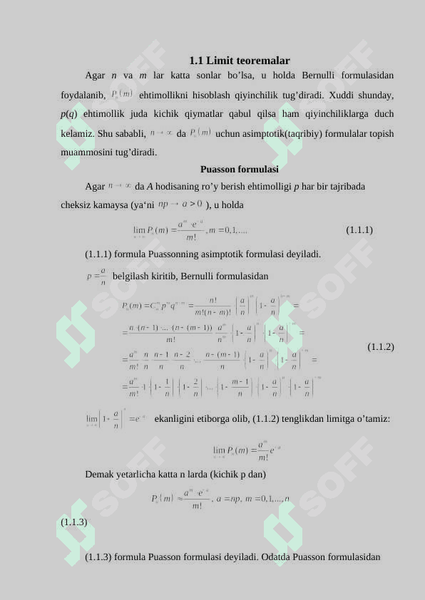 Markaziy limit teoremasi va uning tadbiqlari 8
