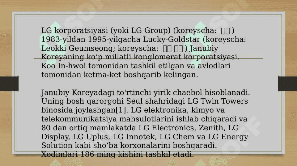 MAVZU: LG KOMPANIYA XAQIDA 4
