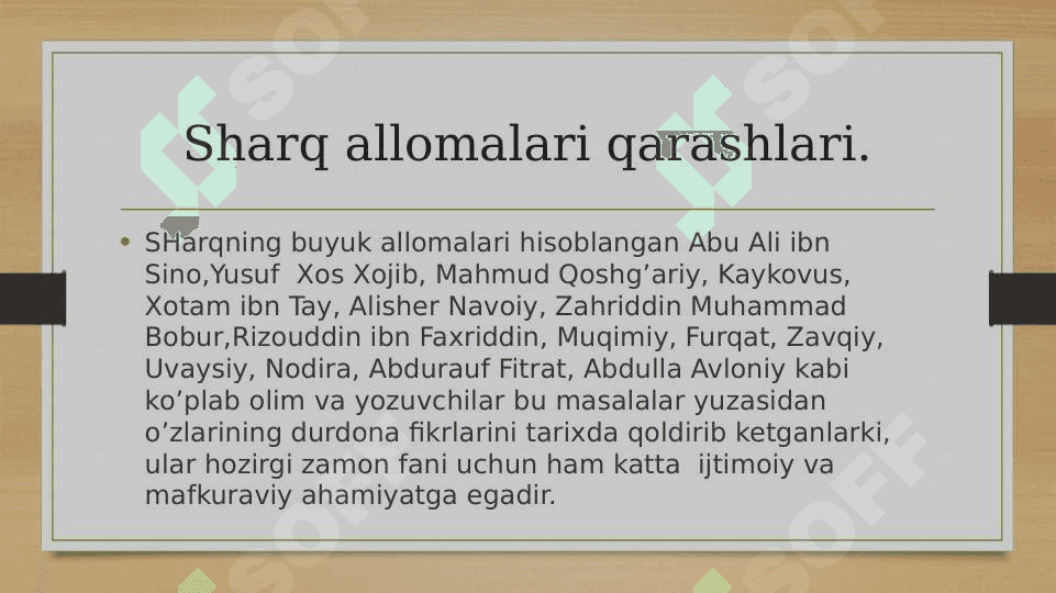 Sharq mutafakkirlari asarlarida oila va farzand tarbiyasi masalasi 6