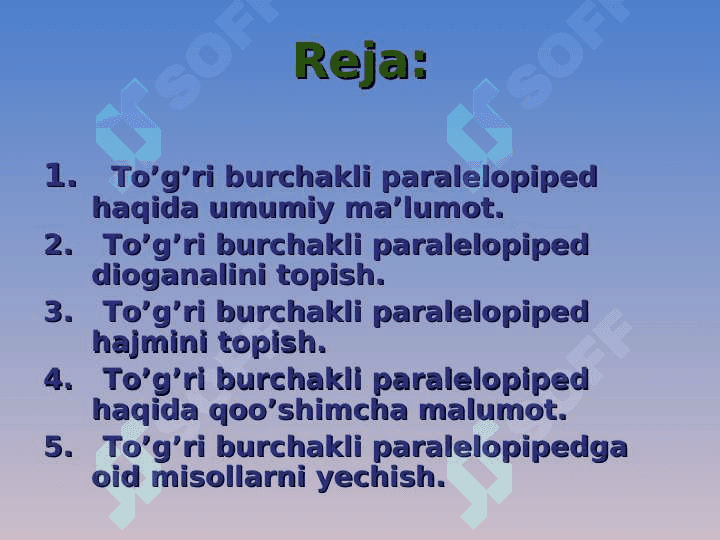 To’g’ri burchakli paralelopiped 2