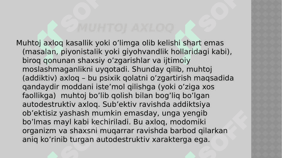 TOBE AXLOQ. 8
