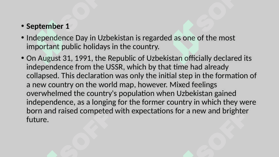 Independence Day in Uzbekistan 2