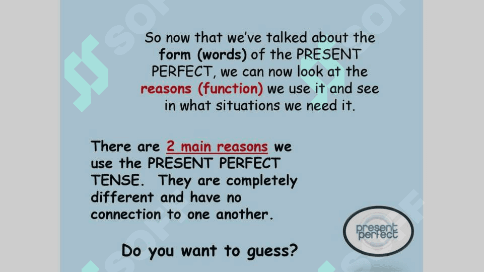 Present perfect tense 6