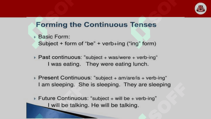 Present continuous tense 2