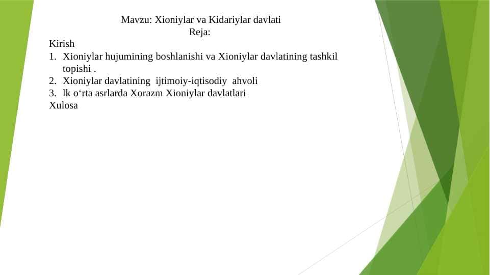 Xioniylar va Kidariylar davlati