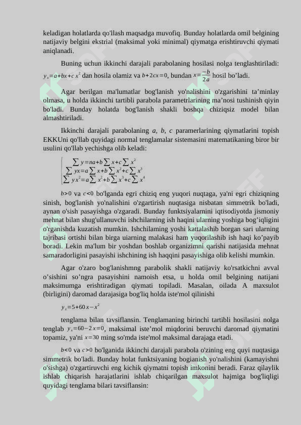 CHIZIQSIZ REGRESSIYA 3