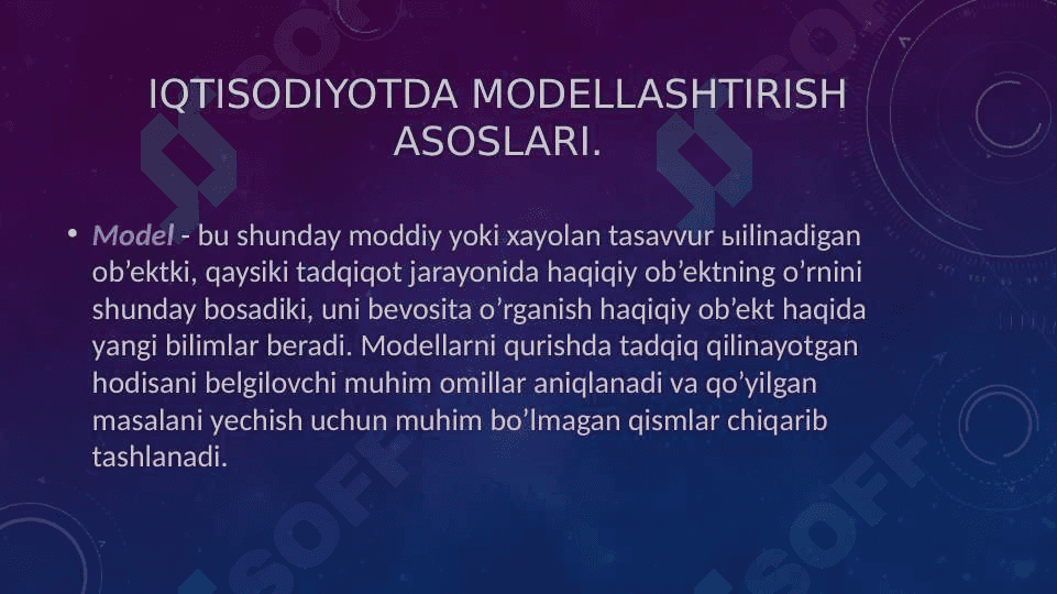 EKONOMETRIK MODELLASHTIRISH ASOSLARI 3