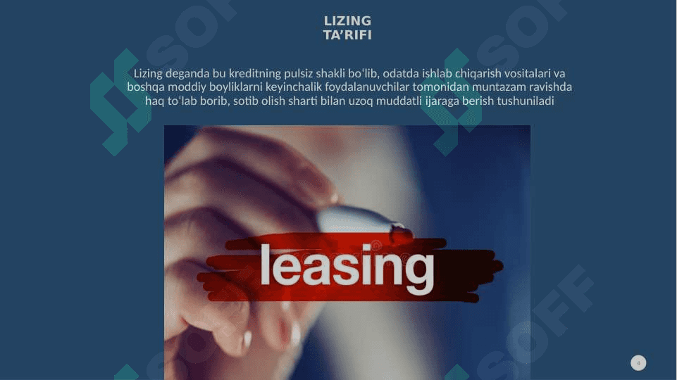 Lizing va uning shartlari 4