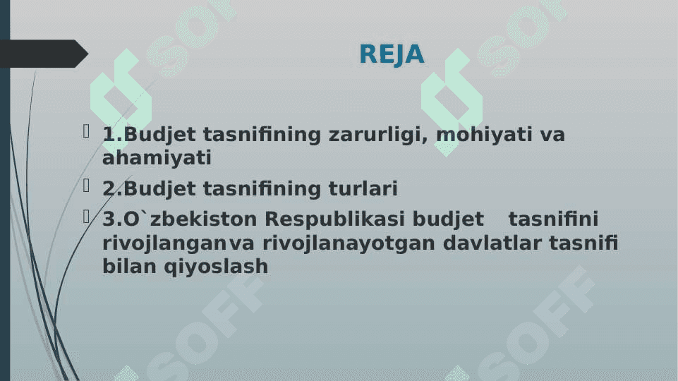 BUDJET TASNIFI 2