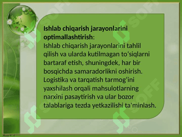 Agrosanoat majmuasida ishlab chiqariladigan maxsulotlar xajmini oshirish va sifatini yaxshilashda innovasiyalarning tutgan o’rni. 7