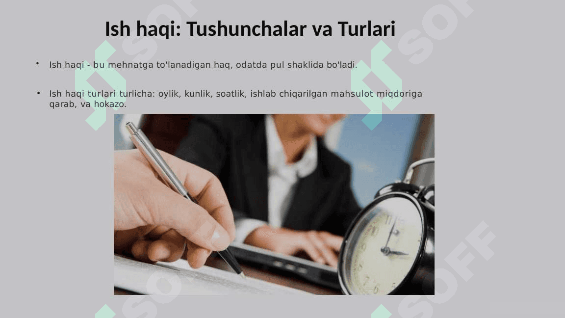 Ish haqi va mehnat munosabatlari 2