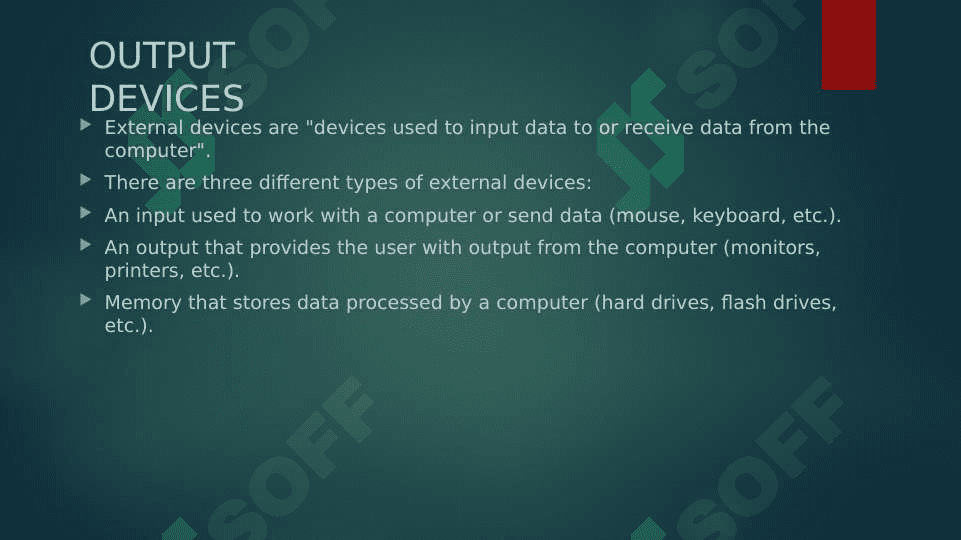OUTPUT DEVICES DISPLAY SCREENS 4