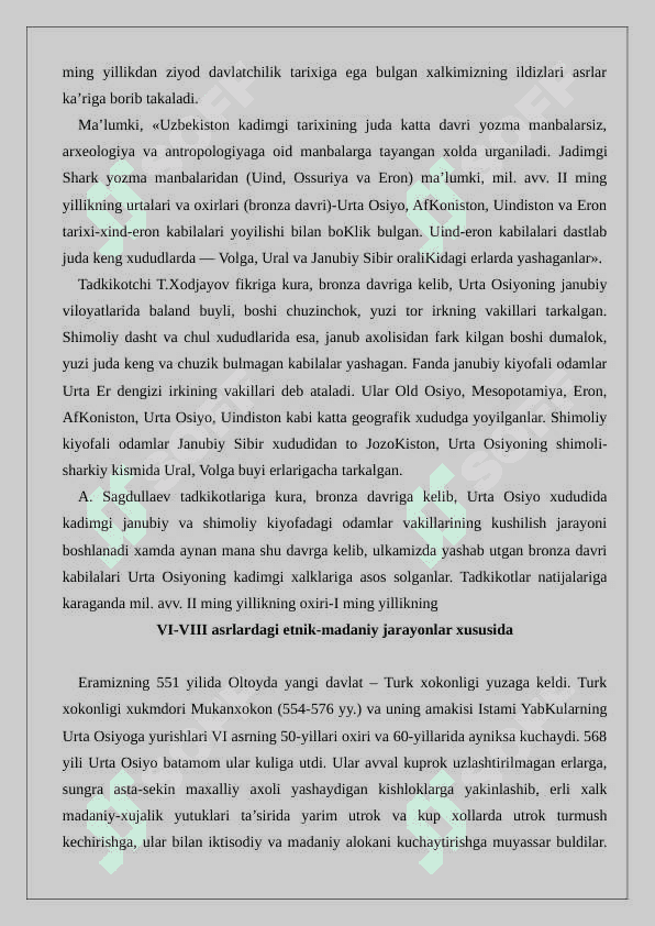 O‘zbek xalqining etnik shakllanishi.  O'zbek atamasi 3