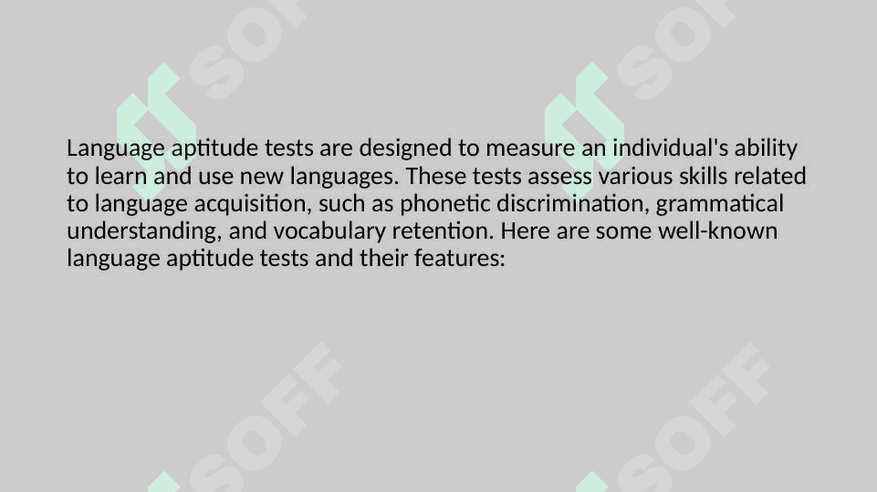 Language Aptitude Tests 2