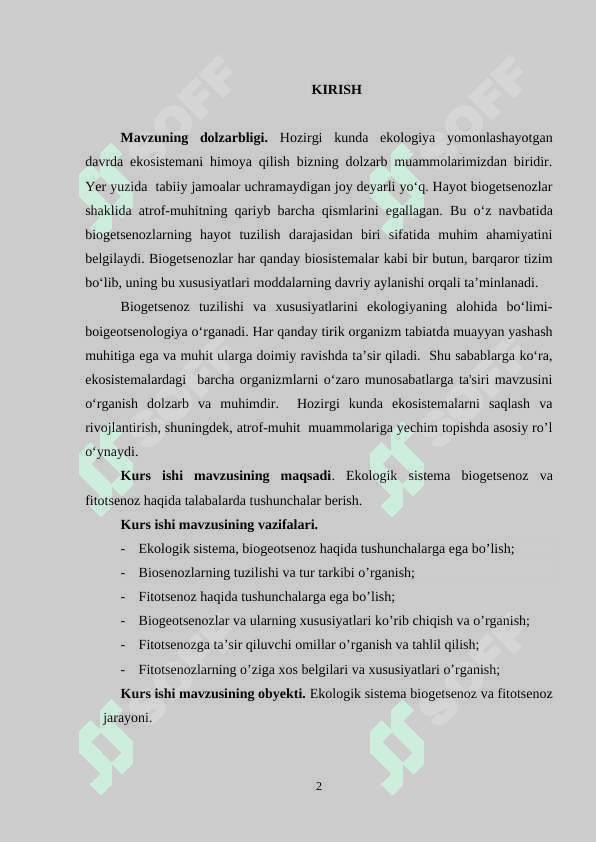 EKOLOGIK SISTEMA BIOGEOTSENOZ VA FITOTSENOZ 2
