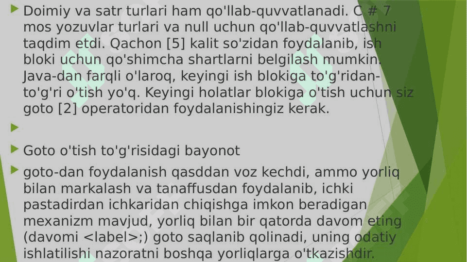 C# dasturida tir dasturi tuzish 7
