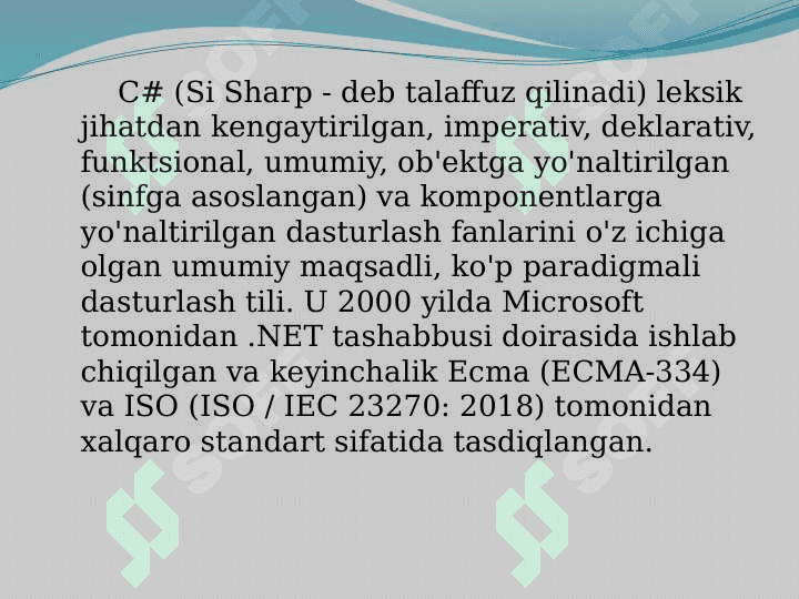 C# DASTURLASH TILIDA BUDILNIK DASTURINI YARATISH 4