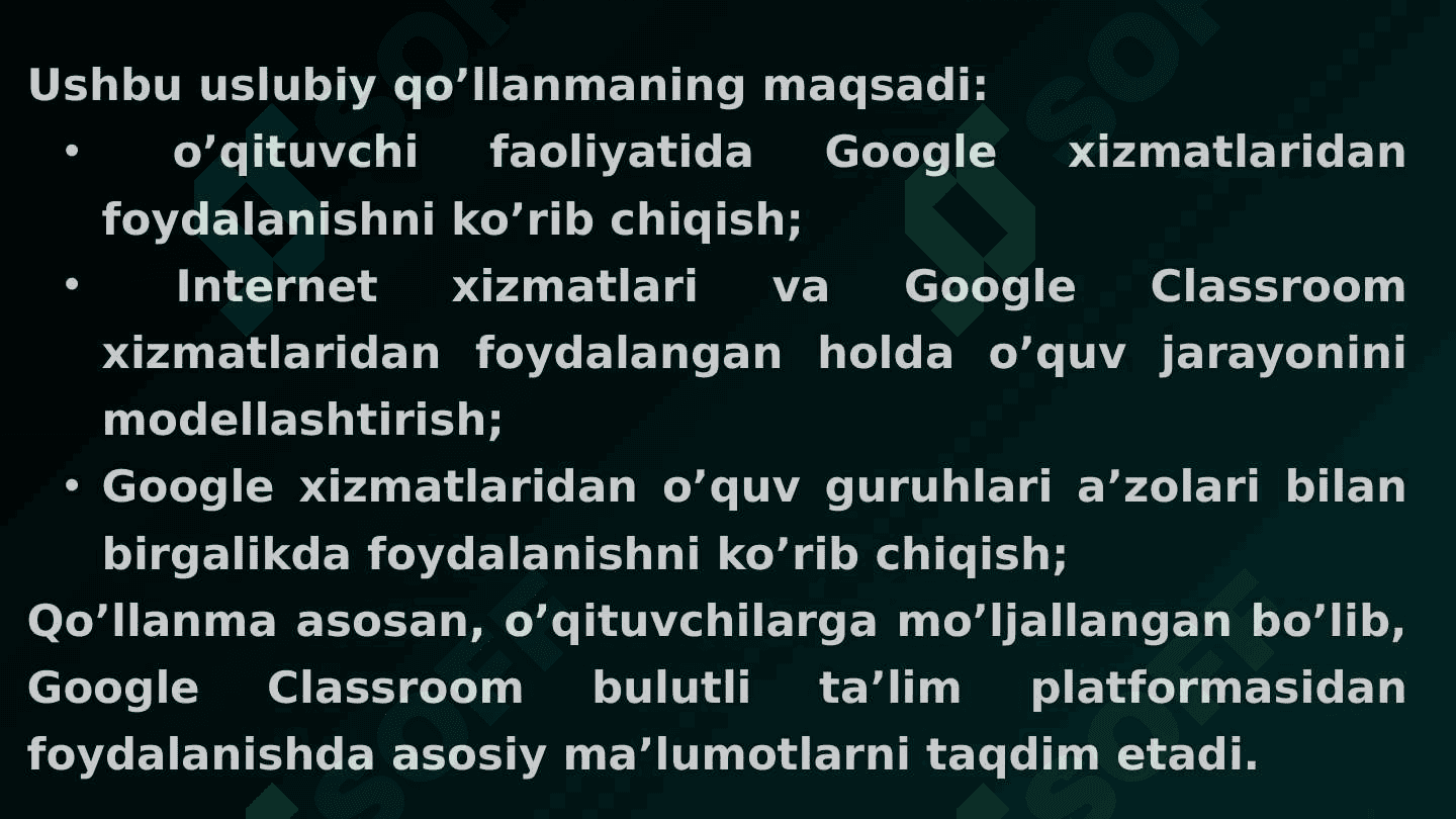 Google classroom bilan ishlash 5