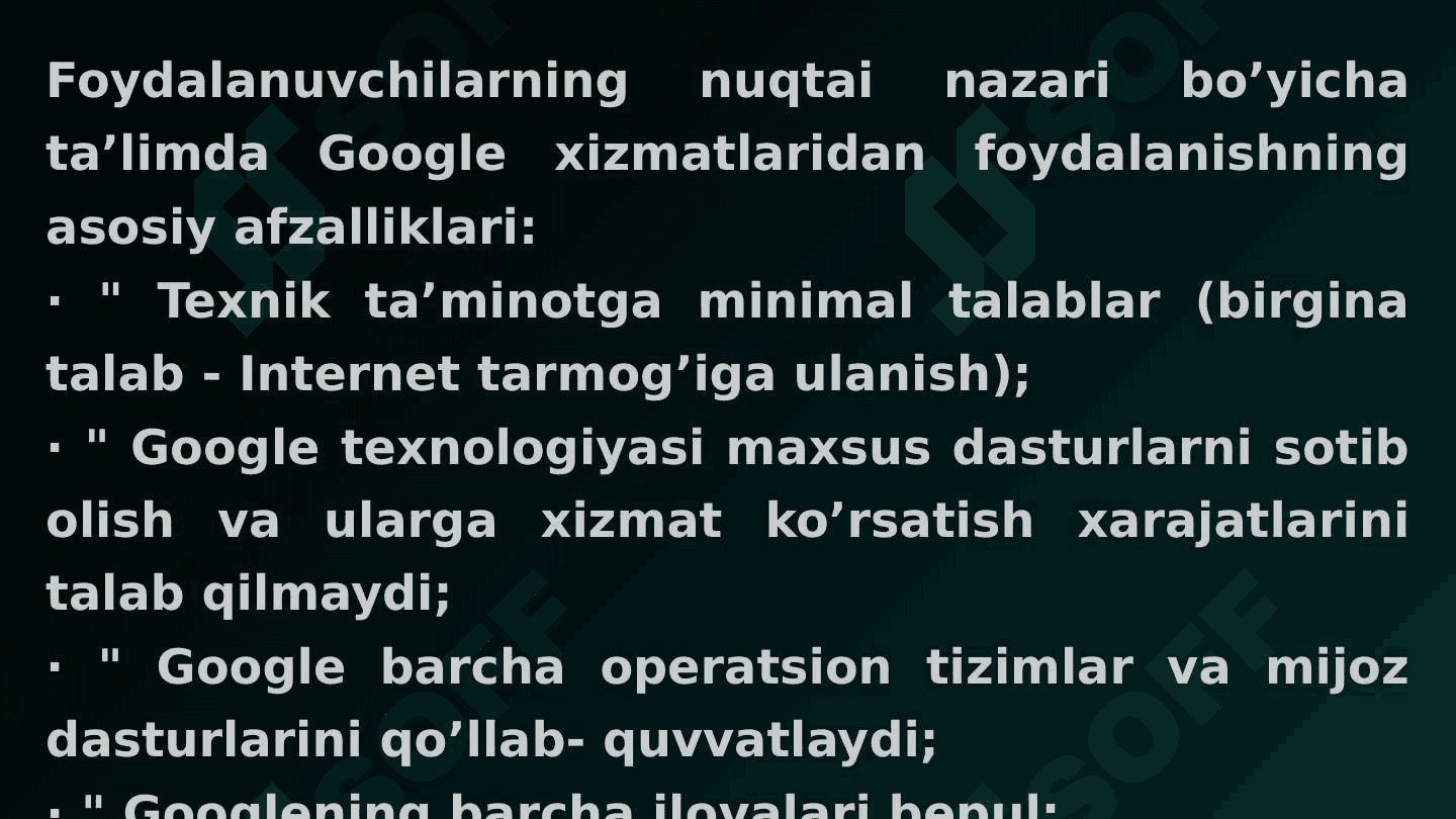Google classroom bilan ishlash 8