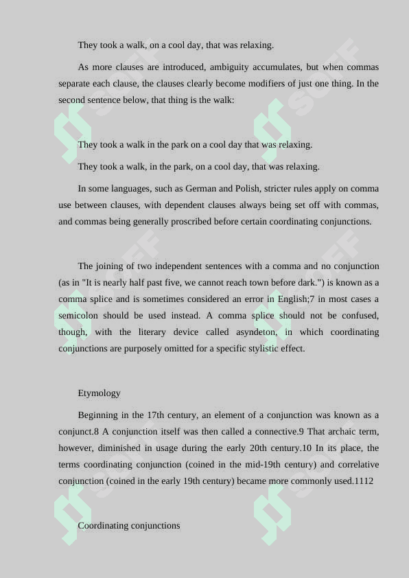 Conjunctions (coordinated clause subordinated clause) 4