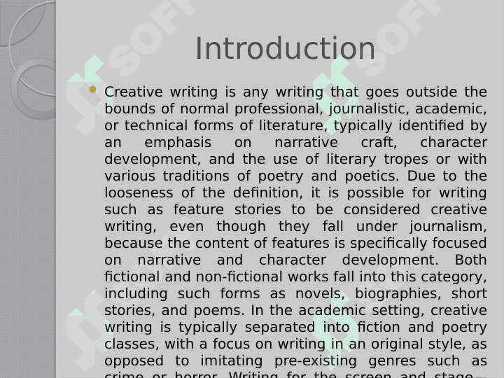 Creative writing 3