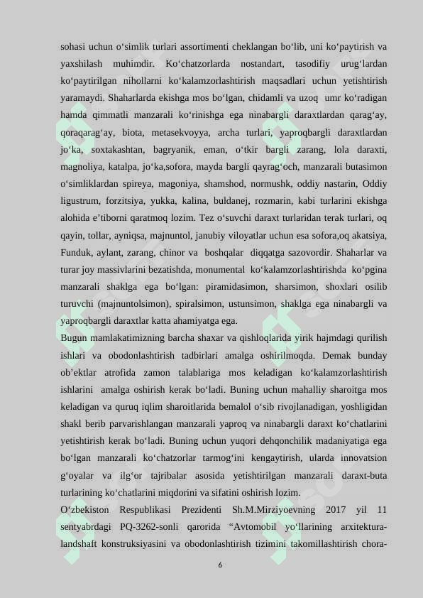 KO‘KALAMZORLASHTIRISHDA MANZARALI BUTASIMON DARAXTLARNI YETISHTIRISH TEXNOLOGIYASI 6