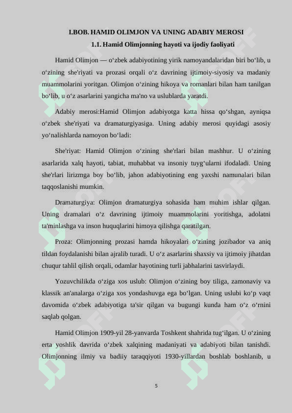 HAMID OLIMJON IJODI VA ADABIY TANQID 5