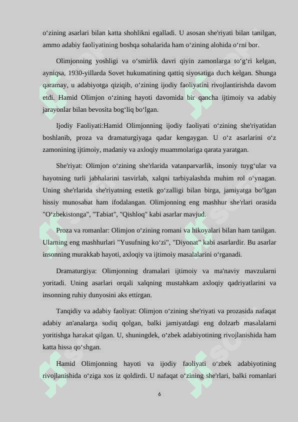HAMID OLIMJON IJODI VA ADABIY TANQID 6