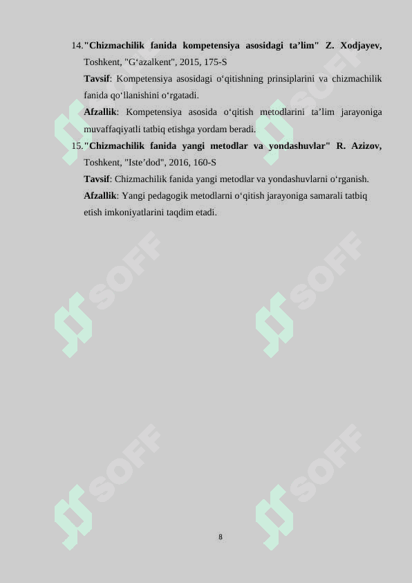 Chizma loyihalarini bajarishda grafik dasturlardan foydalanishning afzalliklari 8