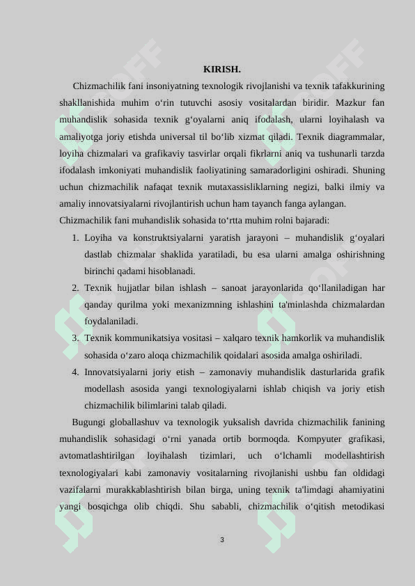 Chizmachilik fanining muhandislik sohasidagi o‘rni 3