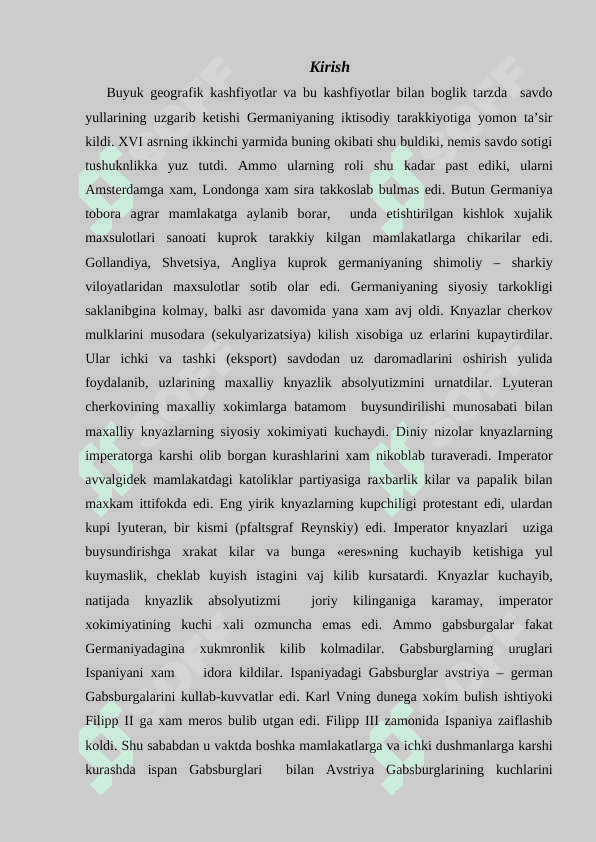 O'ttiz yillik urushning Yevropada xalqaro munosabatlarga ta'siri 2