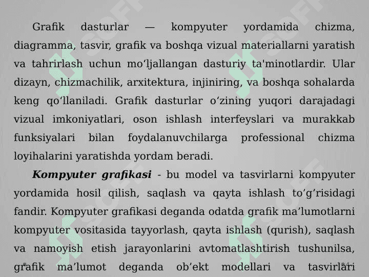 Chizma loyihalarini bajarishda grafik dasturlardan foydalanishning afzalliklari 4