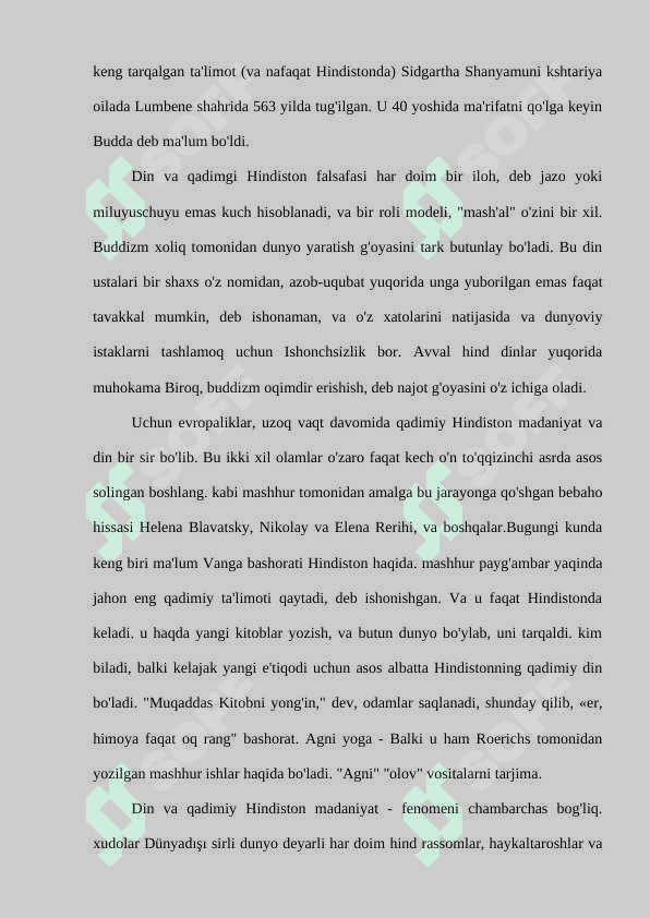 Qadimgi Hindiston dinlari dars ishlanma 8
