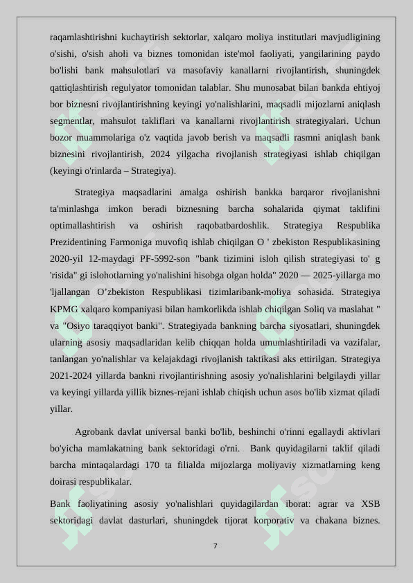 Agrobank (amaliyot hisoboti) 7