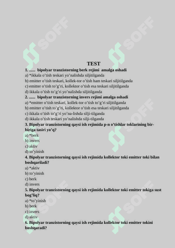 Emitterli bog‘langan mantiq 7