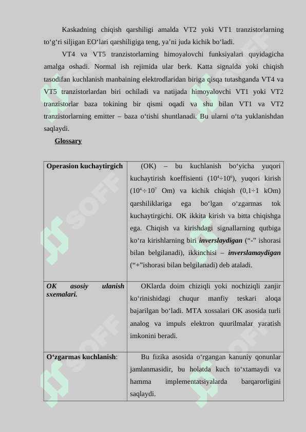 О‘zgarmas kuchlanish sathini siljitish qurilmasi. 5