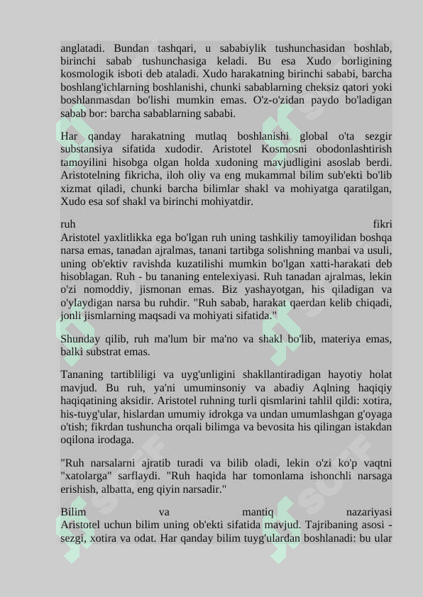 Aristotelning falsafiy qarashlari 8