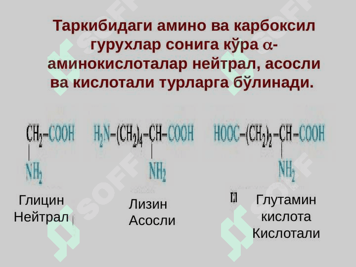 α- Аминокислоталар тузилиши ва хоссалари. 5