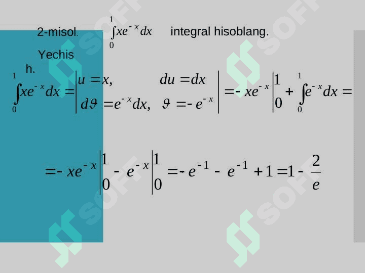 Aniq integralni hisoblash 8