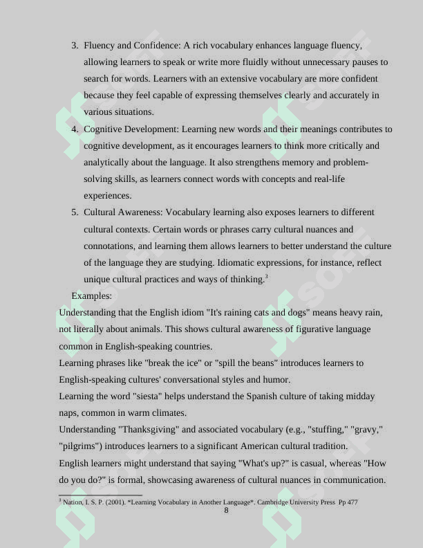 Developing Vocabulary by Using Effective Language Learning Strategies 8