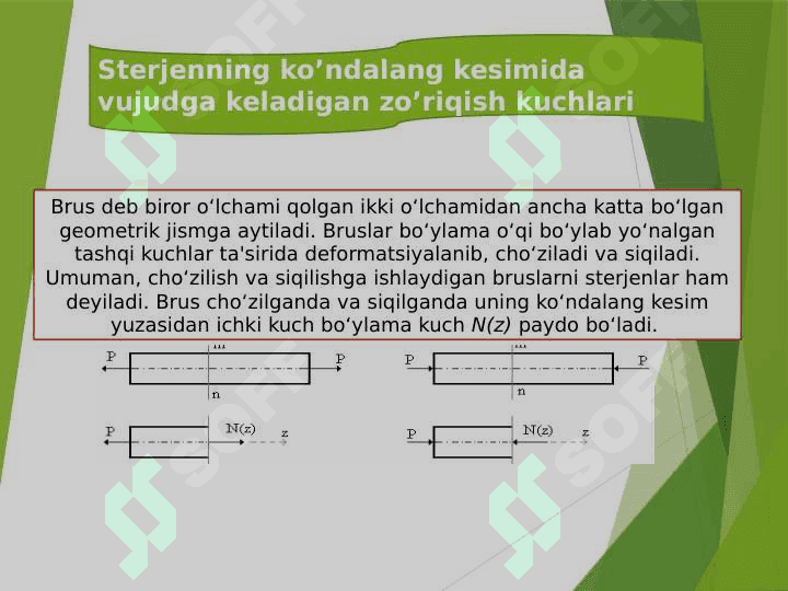 Cho’zilish yoki siqilishda kuchlanish va deformatsiya 2