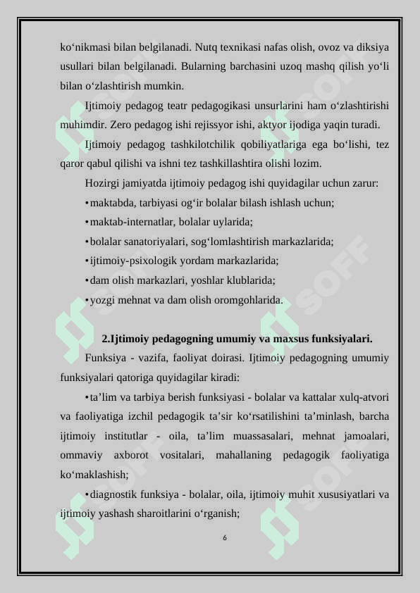 IJTIMOIY PEDAGOG FAOLIYATINING ASOSIY YO'NALISHLARI 6