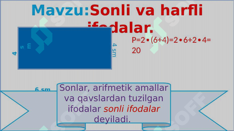 Sonli va harfli ifodalar 8