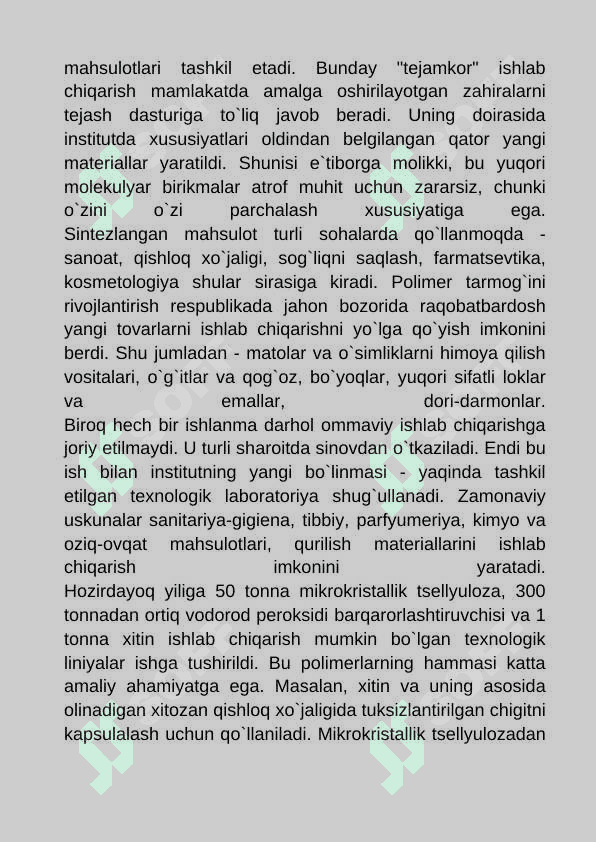 Sun`iy polimerlar 2